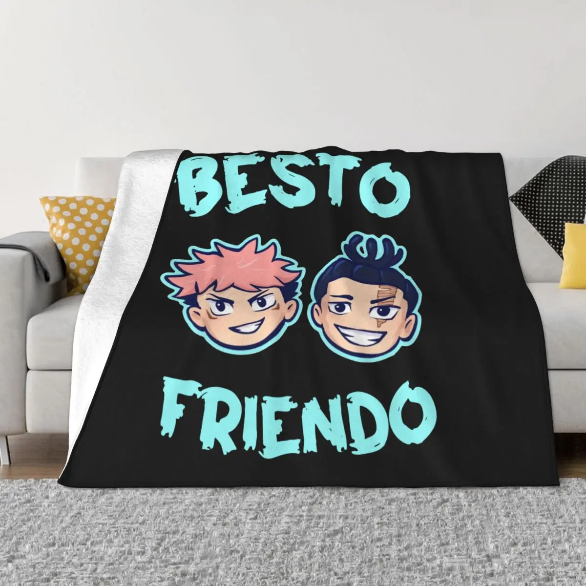 

Cute Besto Friendo Itadori Aoi Coral Fleece Plush Throw Blanket Jujutsu Kaisen Anime Blankets for Bedding Office Soft Bed Throws