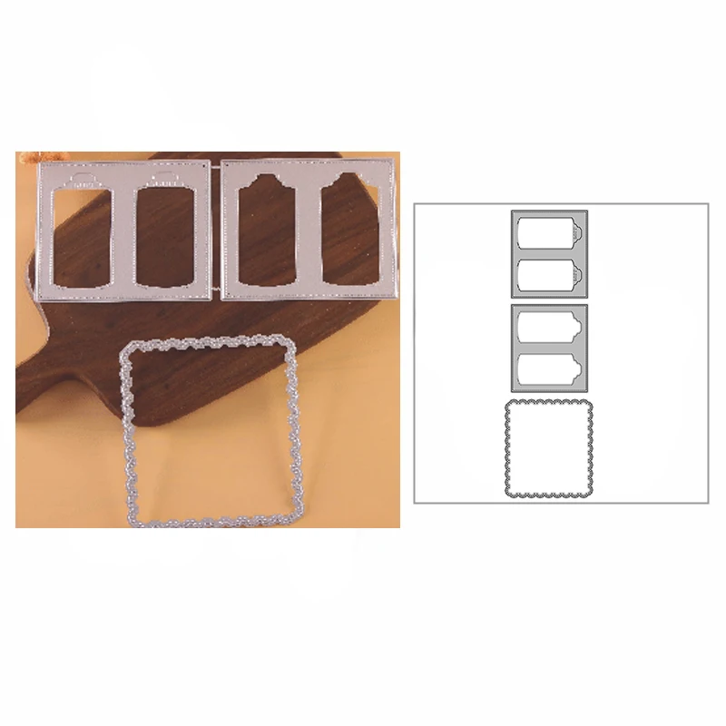 

New 2022 Beautiful Three Squares Metal Cutting Dies For DIY Scrapbooking Card Making Embossing Craft Decorative No Stamps