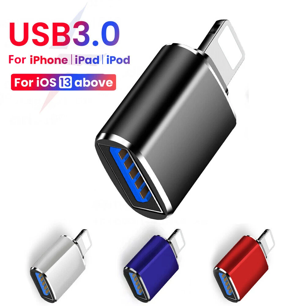 8-контактный Адаптер USB 3.0 К Lightning OTG Для iPhone 14/13/12/11/XR Преобразователь IOS В С Быстрой