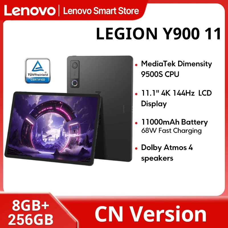 Фото Оригинальный планшет Lenovo Legion Y900 11 CN-версия с процессором MediaTek Dimensity 9500S, 11.1-дюймовым 4K LCD-дисплеем 144 Гц и аккумулятором 11000 мАч, Android-планшет-ПК №1