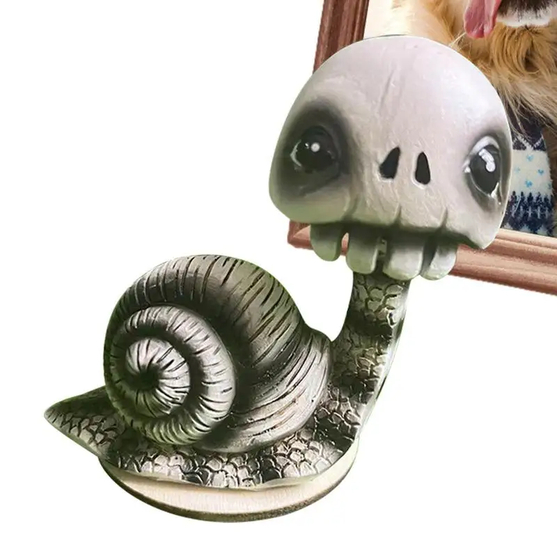 

Halloween Skeleton Snail shaking head design horror desktop miniature shaking snail skull Desktop Ornament horror party decor
