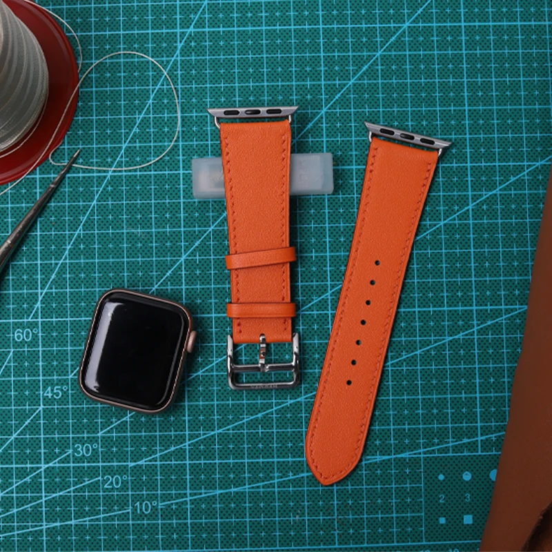 High Quality Genuine Leather Strap for Apple Watch 8 7 6 5 4 3 2 1 SE Bracelet Apple Watch 49 44 40 45 41 42 38mm for iWatch