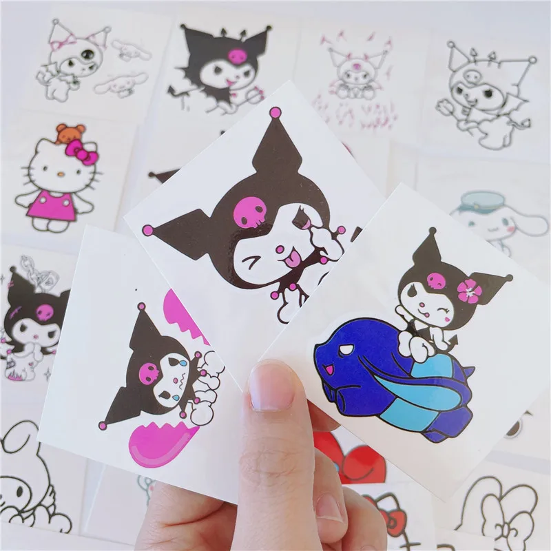 25 шт. Sanrio Kuromi Hello Kitty Мультяшные аниме Переводные татуировки водостойкие