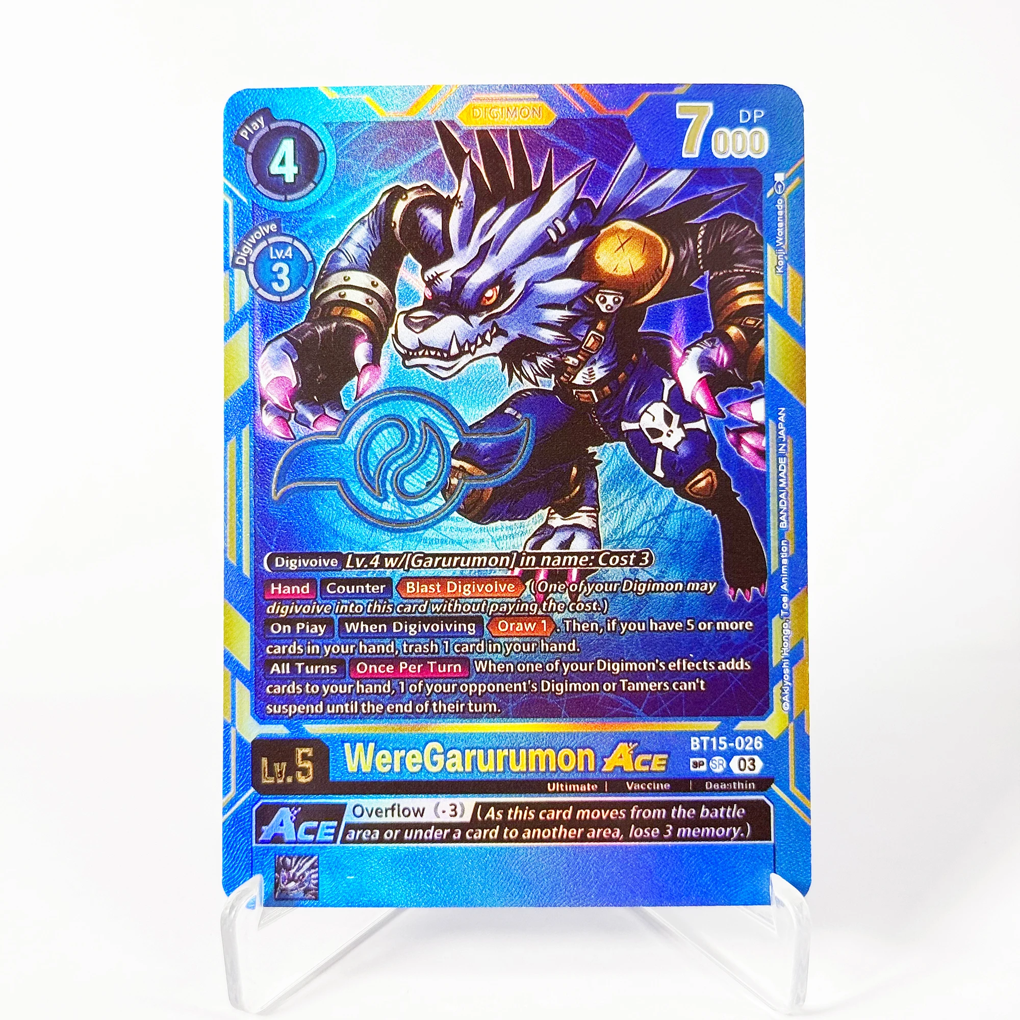 Фото Коллекционные фольгированные прокси-карты Digimon Card Game (BT-15) Exceed Apocalypse Angewomon WereGarurumon Zudomon MetalGreymon Ace №3