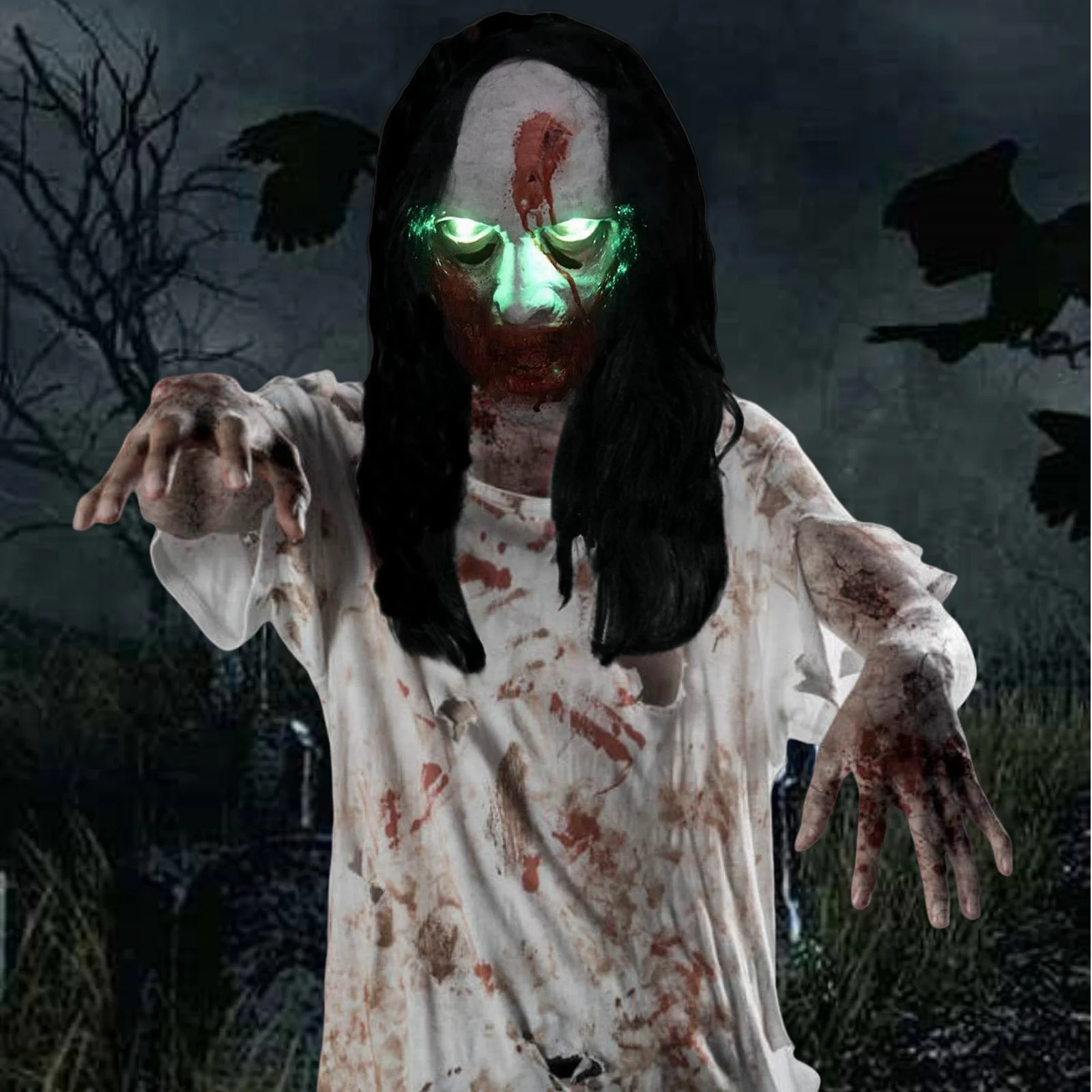 Хэллоуин ужас кровавая гримаса маска для взрослых монстра Полнолицевая