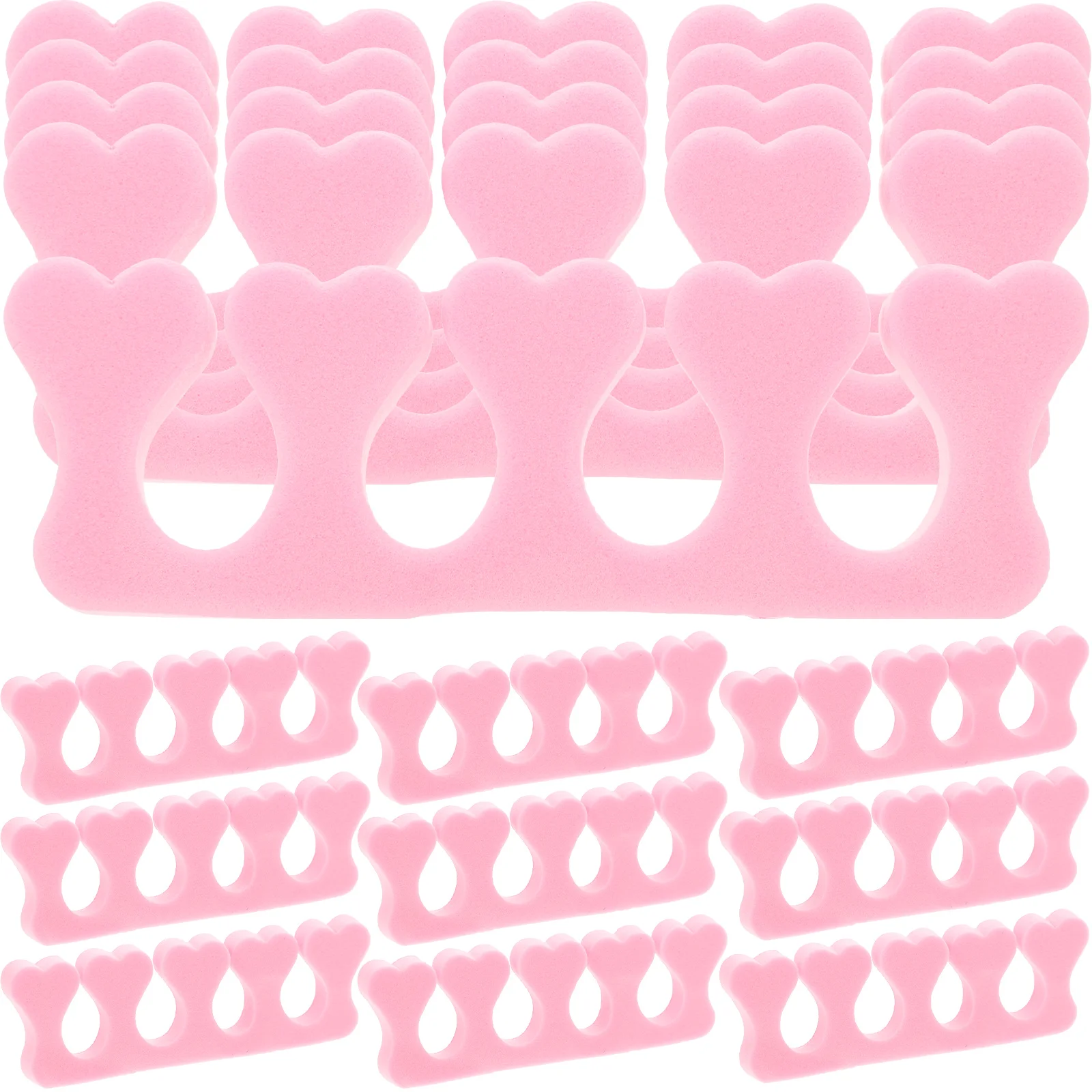 

40pcs Sponge Nail Finger Toe Separators Nail Pedicure Manicure Tools (Pink)