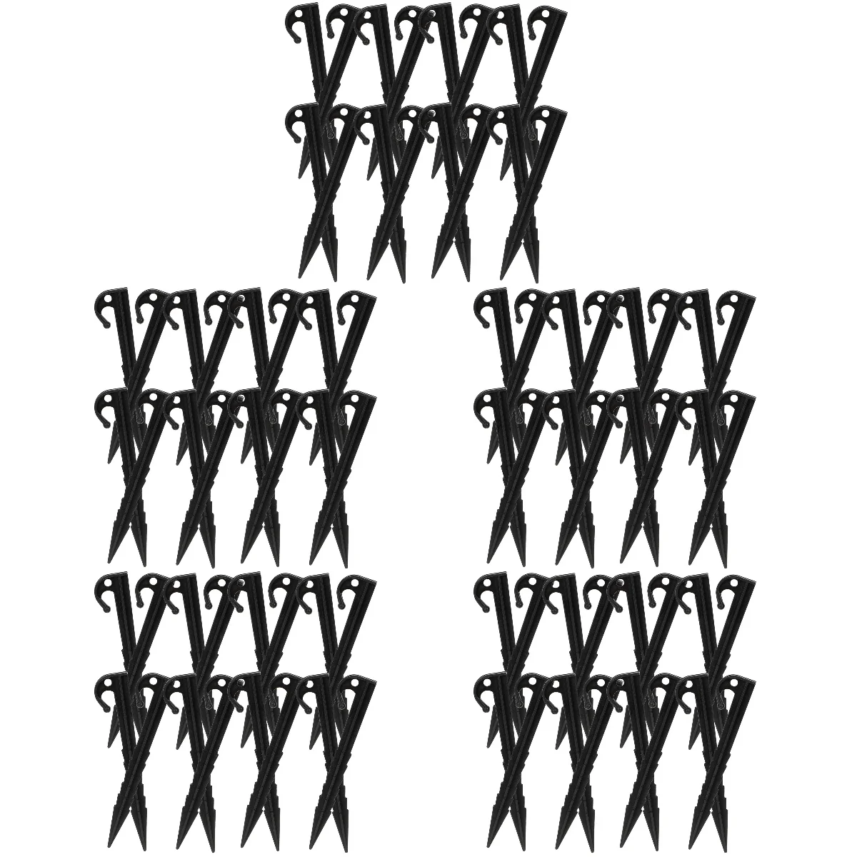 

125 Pcs Garden Nails Inflatable Tent Stake Camping Pegs Fixing Hook Outdoor Tents Accessories Plastic Stakes Hiking