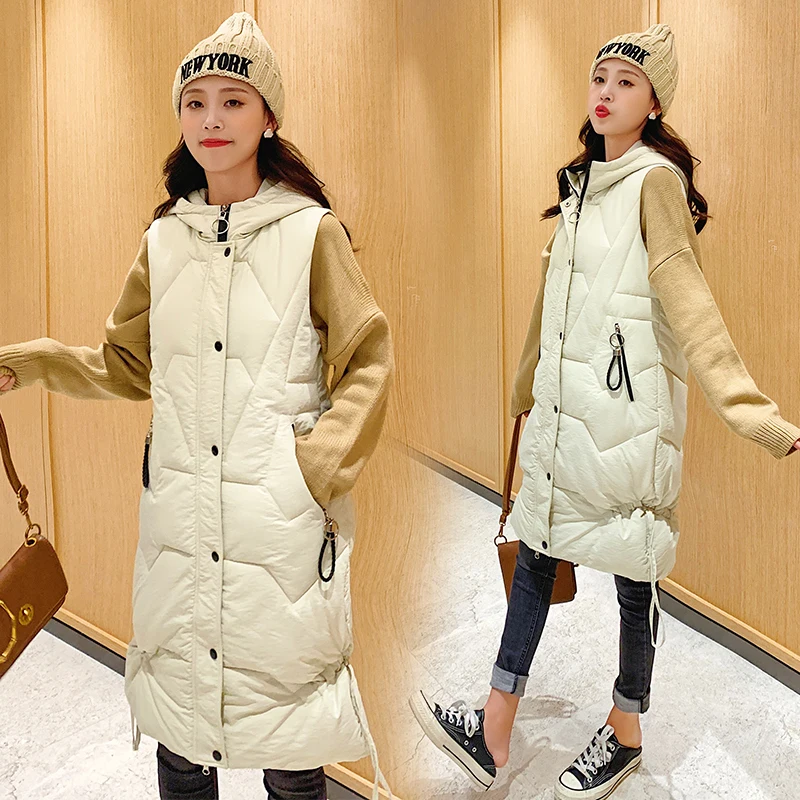 

Женская длинная куртка на молнии, с капюшоном и хлопковой подкладкой