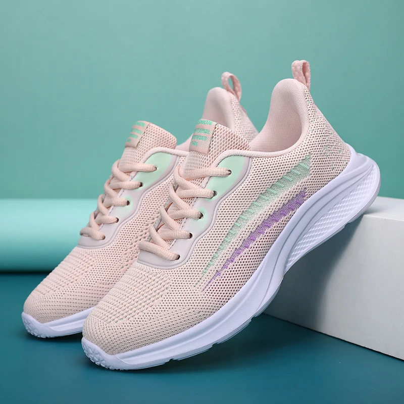 Spring High Quality Cushioning Running Shoes Women Breathable Autumn Athletics Casual Sneaker Ladies Non-slip Sport Walking Shoe