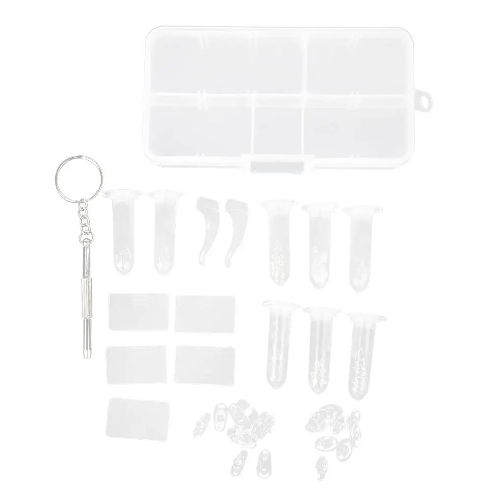 Spectacle Eyeglasses Eyewear Nose Pad Screws Nuts Repair Tools Accessory Kit