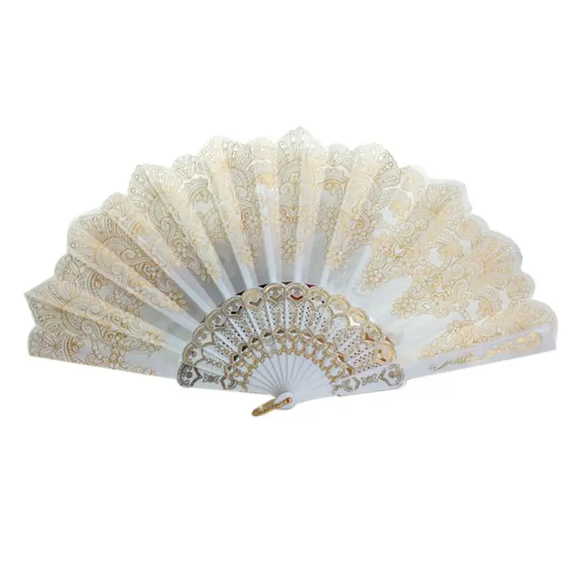 

Spanish Style Fan Wedding Silk Fan Folding Held Flower Fan Lady Folding Hand Fan