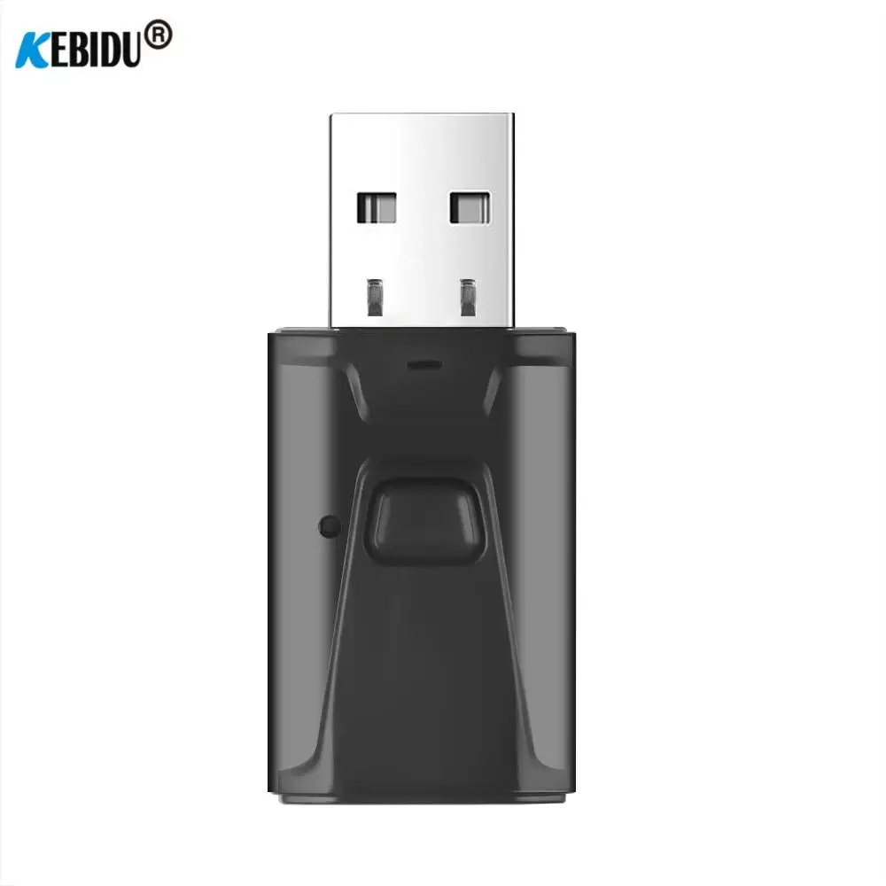 

Mini Adapters Handsfree 2 in 1 Bluetooth 5.0 3.5mm AUX Adapter Receiver Transmitter Adapter For PC TV Car Speaker With Button