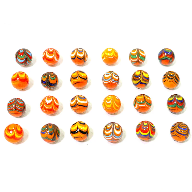 

24Pcs 16MM Custom Rare Murano Glass Marbles Ball Craft Ornament Game Pinball Toys Creative Xmas New Year Birthday Gifts For Kids