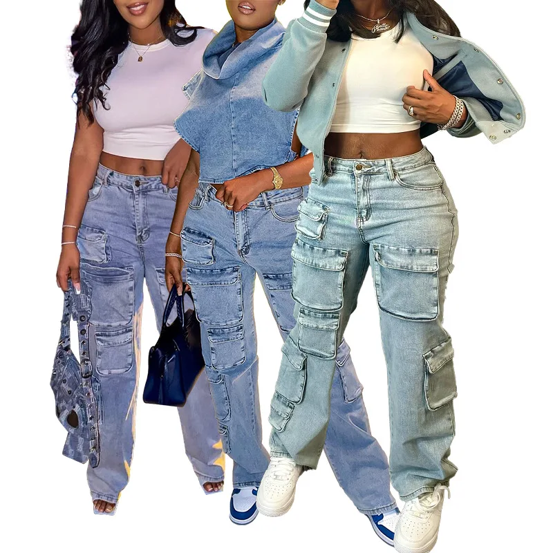 Новая мода для женщин эластичная джинсовая ткань трехмерные джинсы в стиле