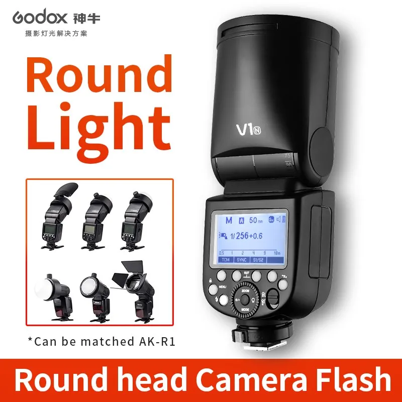 Godox V1 вспышка V1C V1N V1S V1F V1O V1P TTL 1/8000s HSS Литиевая Батарея Вспышка Speedlite для Canon Nikon Sony Fuji