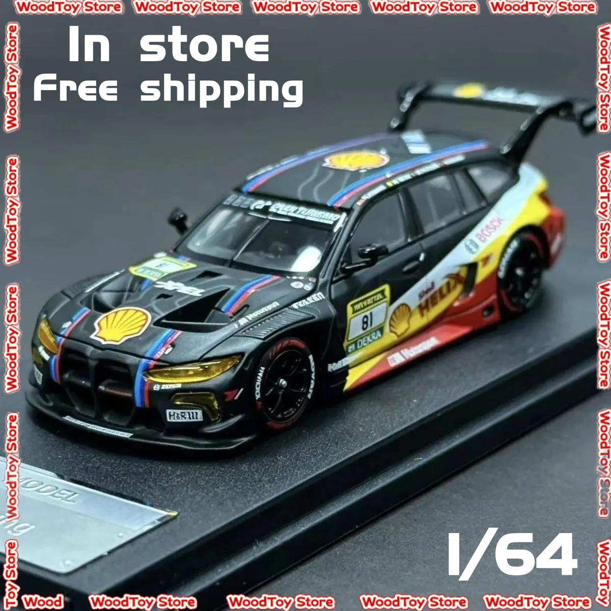 Фото Модель автомобиля NEO M3T Shell 1 Racing Paint, масштаб 1/64, литая, из сплава, M3 Touring GT3 Trolley Gt Motorsport, 1:64, коллекционная игрушка, подарок для детей №1