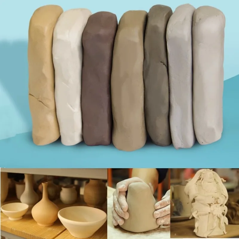 

1kg Ceramic Clay Material High Shaping Polymer Clay Children DIY Make Ceramic Pinch Carving Pull Blank Art Works Decoration