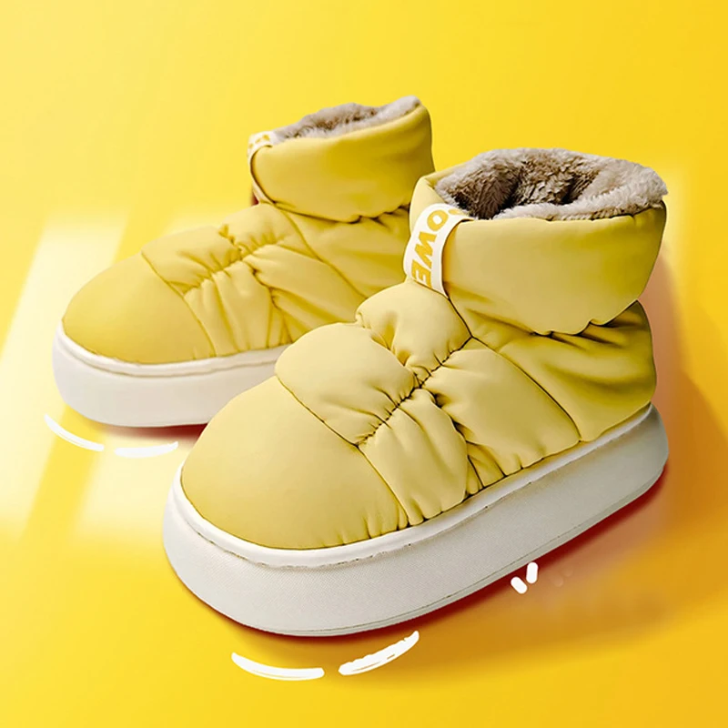 Женские теплые зимние ботинки на толстой мягкой подошве женские хлопковые