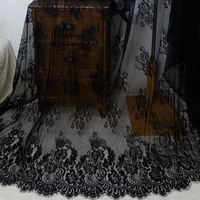 1 5m wide soft mesh large flower eyelash lace fabric diy wedding veil dress home accessories