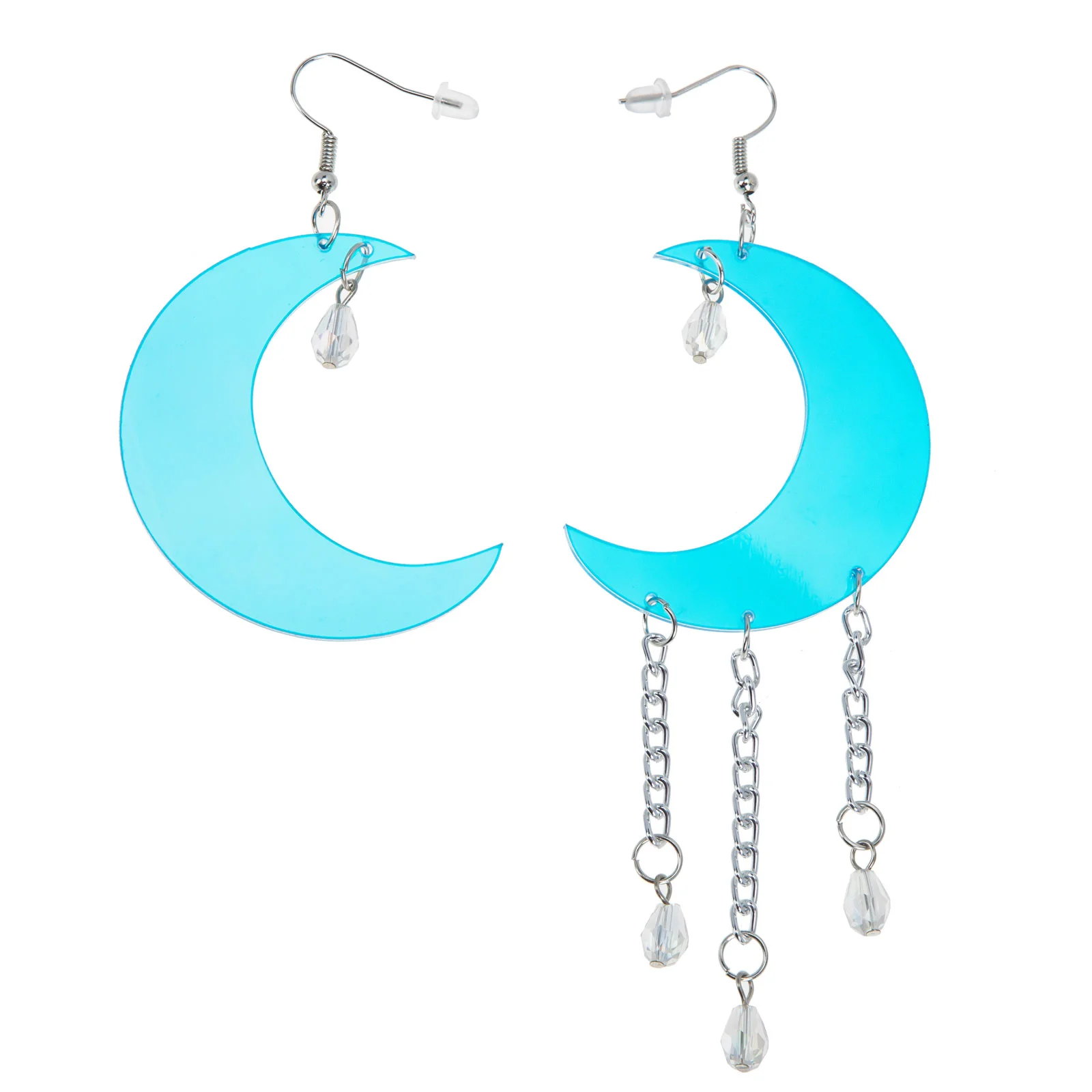 

1 Pair Drop Earrings Decorative Ear Danglers Moon Ear Jewelry Earring Gift
