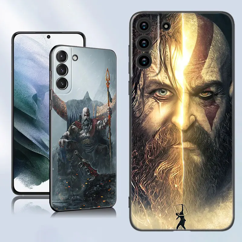 Черный силиконовый чехол для телефона с надписью God Of War Game Samsung Galaxy S23 S21 S20 FE S24 S22