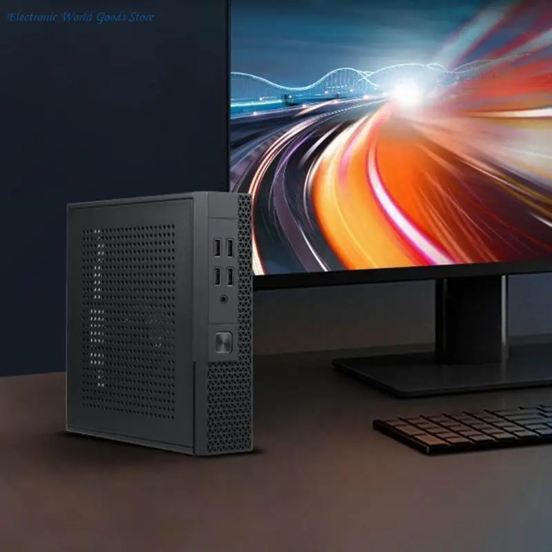 Фото A3PD ITX Корпус для компьютера TX07 Мини-настольный корпус Промышленное управление HTPC Корпус для ПК Мониторинг Серверный с 4 №2