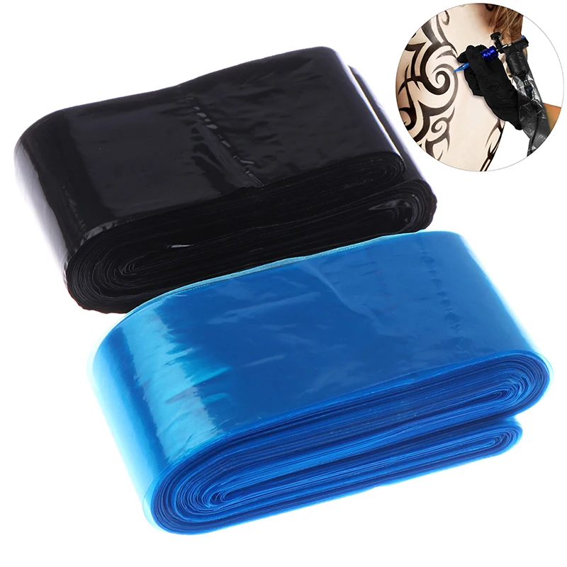 

100Pcs Disposable Black/Blue Tattoo Clip Cord Sleeves Covers Bags Supply for Tattoo Machine Tattoo Accessory 60 x 5 CM