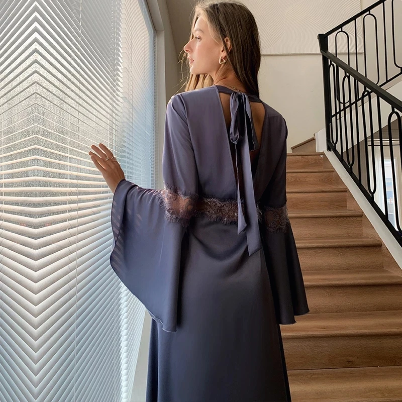 Robe Night Dress Women Satin Sleepwear Bride Bridesmaid Wedding Gift Sexy Nightgown Kimono Bathrobe Gown