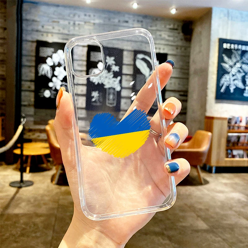 hot ukraine flag phone case cover for iphone 13 8 7 6 6s plus 5 5s se 2020 11 11pro max xr x xs max soft transparent tpu funda free global shipping