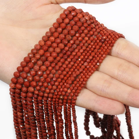 Куою Красные Яшмовые Бусины 2 3 4 мм