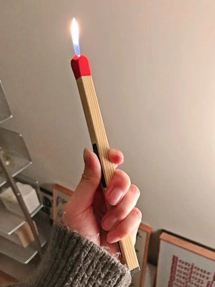 Nieuwe Creatieve Match Vorm Open Vlam Aansteker Gas Buitenkeuken Gasfornuis Ontsteker Roken Accessoires