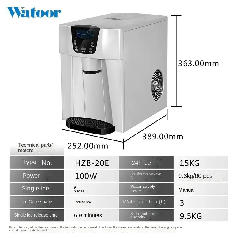 

Home Use and Commercial Use Automatic Ice Dropping Multifunctional Mini Ice Maker Water Dispenser All-in-One Machine