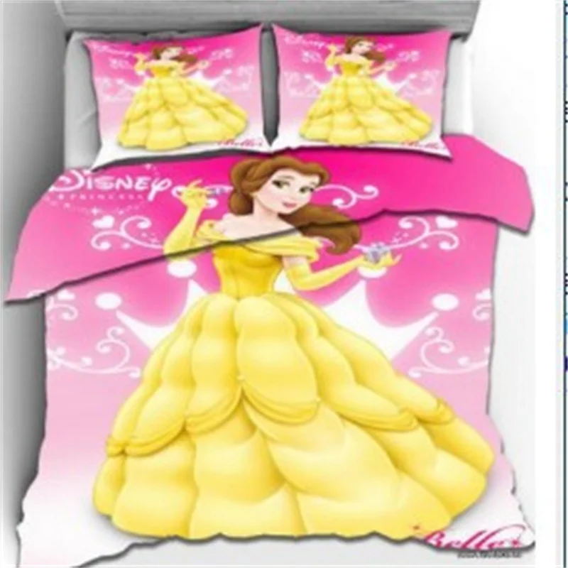 

3d Digital Printed Bedding Set Disney Princess Design Children's Baby Bedroom Decoration Duvet Cover Pillowcase Home Textile