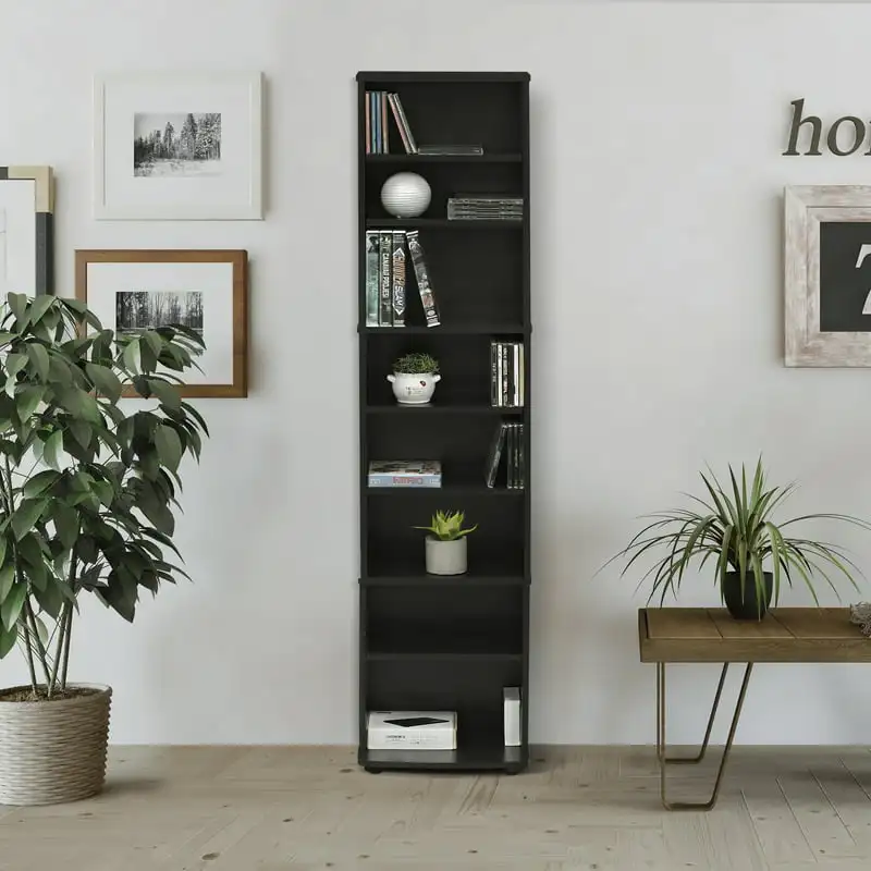 

Furinno JAYA Space Saving Multimedia Storage Tower, Espresso