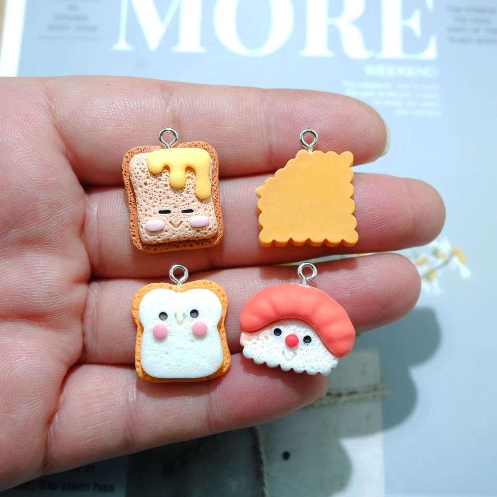 Оптовая продажа подвесок бисквит хот-дог для изготовления ювелирных изделий