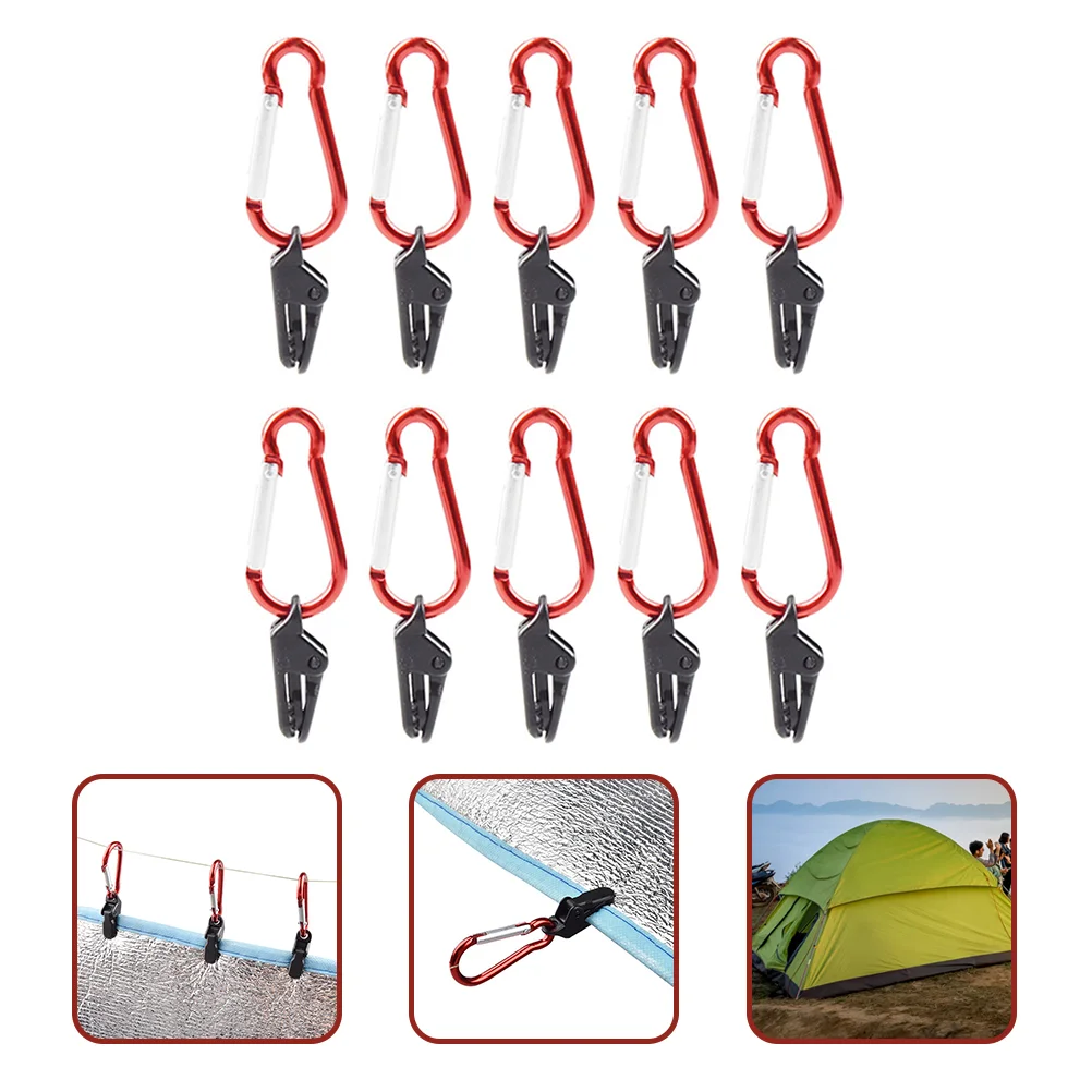 

Outdoor Product Tarp Clips Windproof Clamp Hook Kit Supplies Camping Carabiner Tent Portable Clamps Fixing Plastic