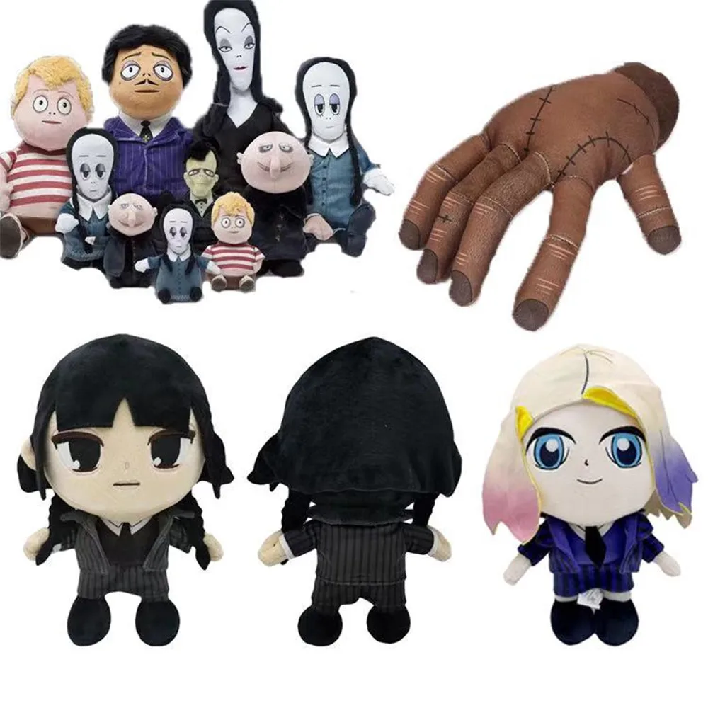 

25CM Wednesday Addams Plush Toys Enid Stuffed Kawaii Tv Series 2023 New Thing Doll Peripheral For Kids Boys Girls Birthday Gifts