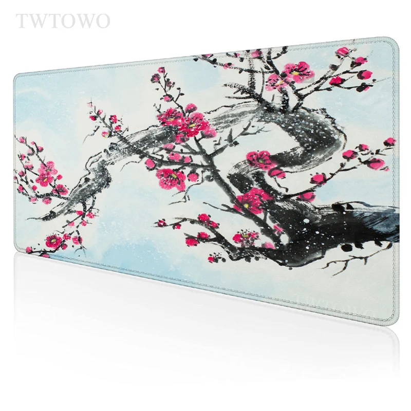 

Japanese Cherry Blossoms Sakura Mouse Pad Gamer XL Custom Large Mousepad XXL keyboard pad Carpet Anti Slip Soft Laptop Table Mat