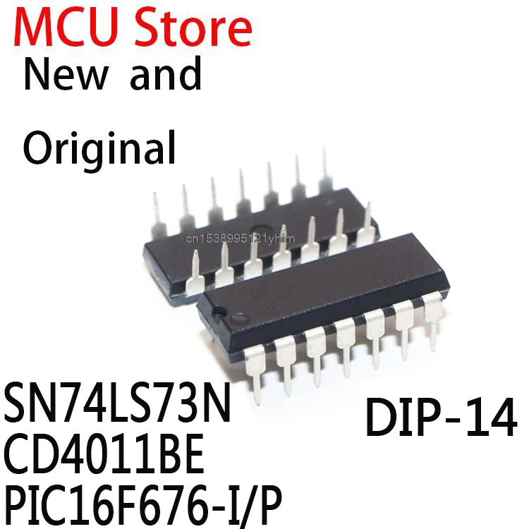 10 шт. DIP-14 HD74LS73P DIP14 74LS73 SN74LS73 DIP 74LS73N CD4011 4011BE PIC16F676 PIC16F676-IP SN74LS73N CD4011BE PIC16F676-I/P