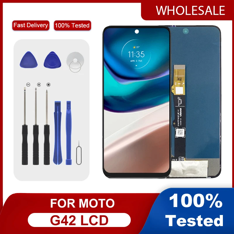 

6,4 дюймовый XT2233-1 дисплей для Moto G42 ЖК Сенсорная панель дигитайзер в сборе Замена с рамкой Бесплатная доставка