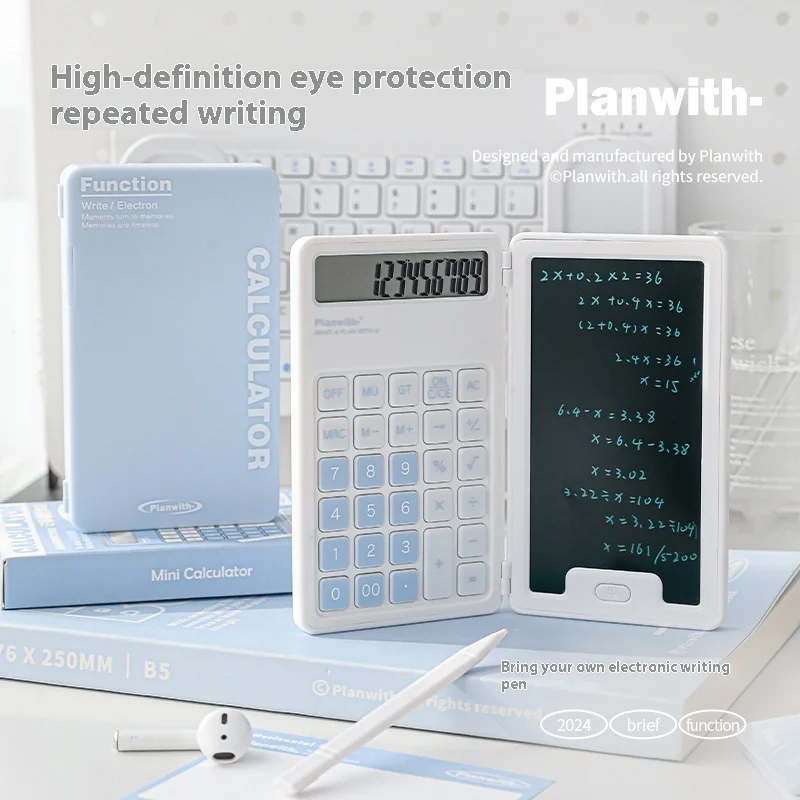 1-линейный научный калькулятор с ЖК-дисплеем и стираемой доской для письма