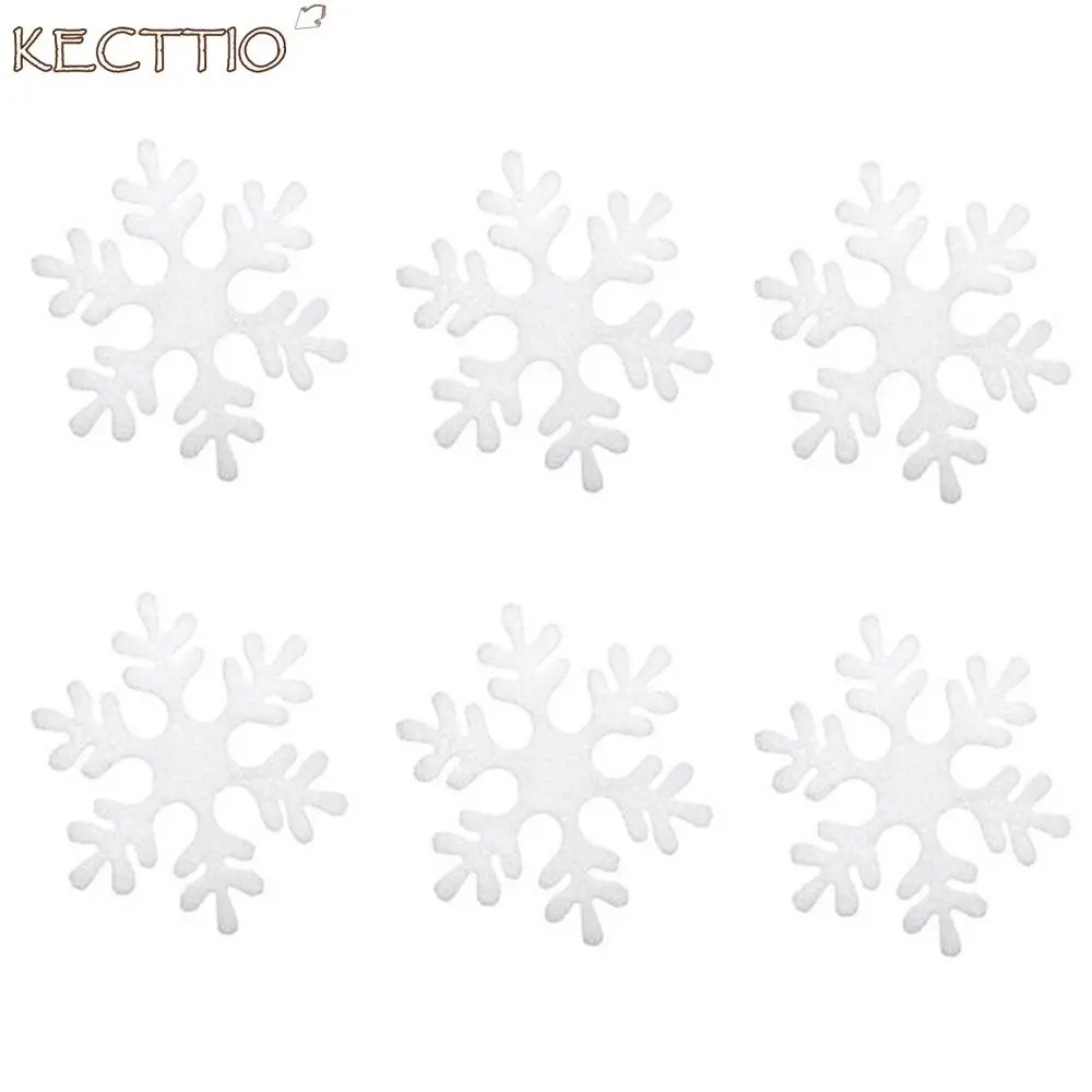 

6Pcs Fake Foam Snowflake Hanging White Christmas Snowflakes Ornaments Decorative Large Xmas Tree Pendants Ornaments