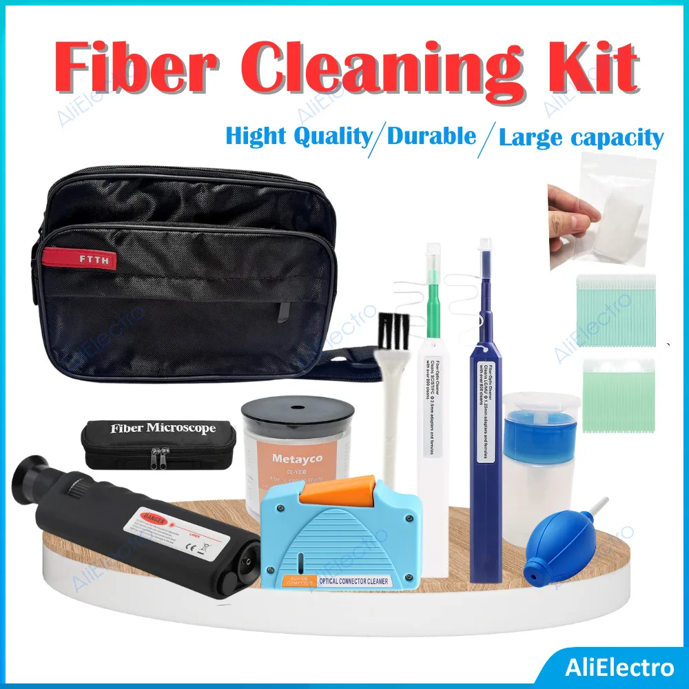 Factory Price 1.25/2.5mm Cleaning Pen Optical Fiber Cleaning Kit Full range of tool Cleaning Tool Package With Fiber Microscope