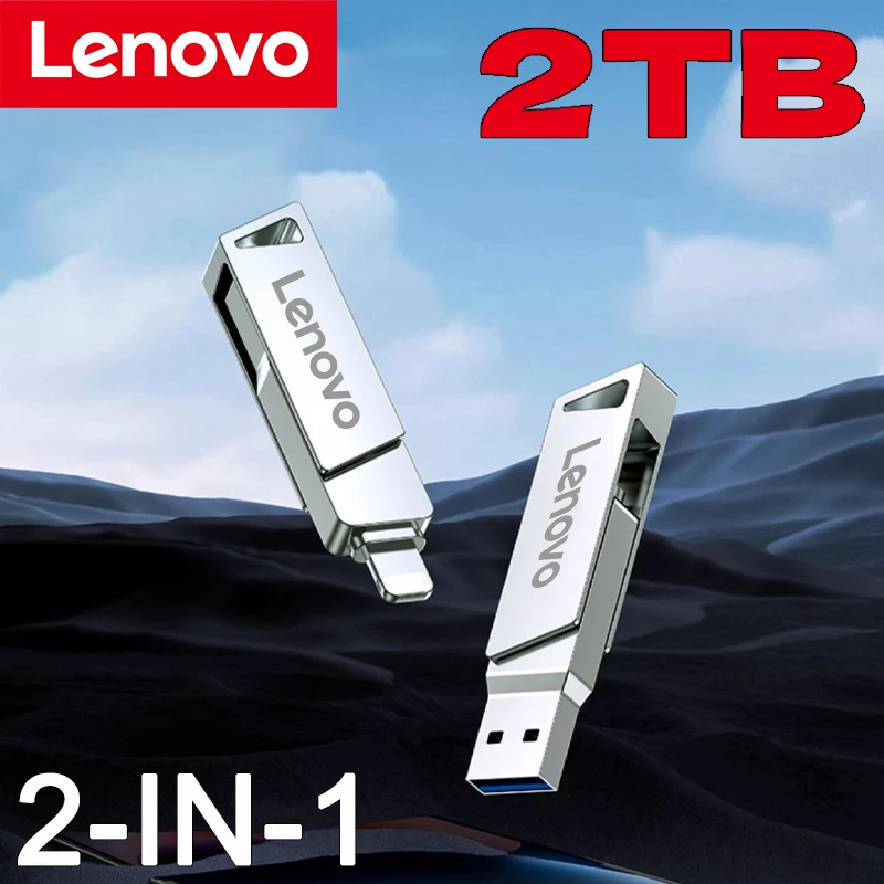 Lenovo 2 ТБ Lightning USB 3.0 флэш-накопитель для Iphone Ipad Android 128 ГБ OTG Pendrive в 1 iPhone 14