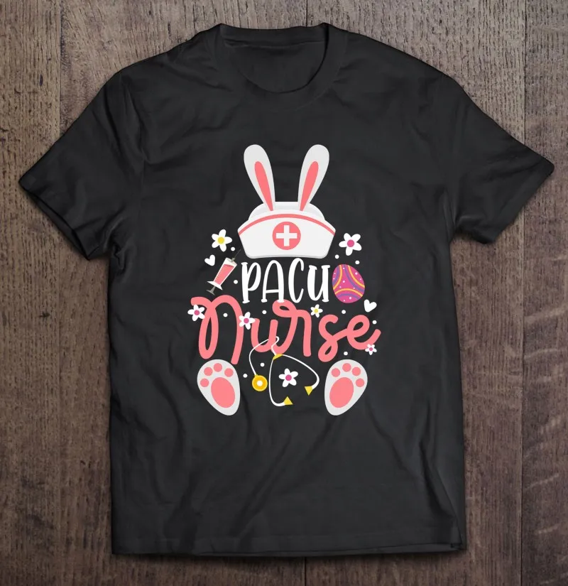 

Милая Пасхальная одежда Pacu с медсестрами, заячьими ушками, наряд с пасхальными яйцами, футболка большого размера, топ, футболки с аниме, футб...