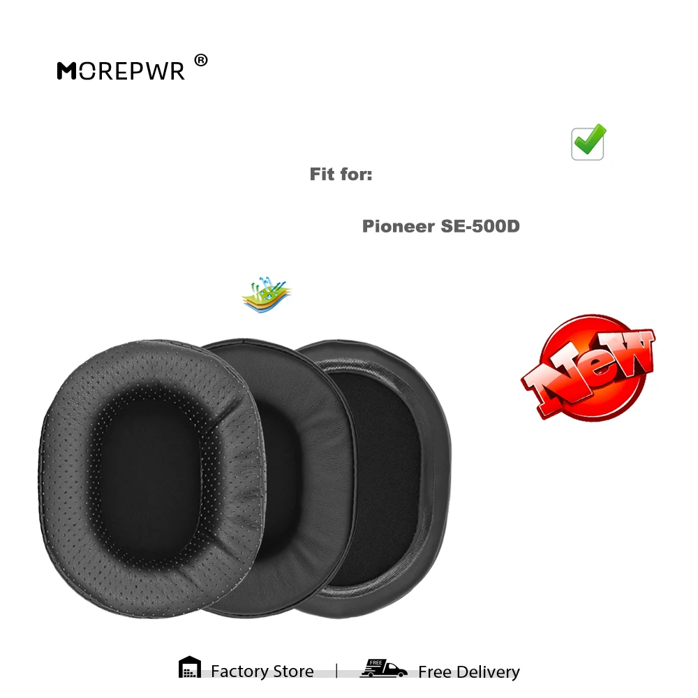 

Morepwr Replacement Ear Pads for Pioneer SE-500D Headset Parts Leather Cushion Velvet Earmuff Earphone Sleeve Cover