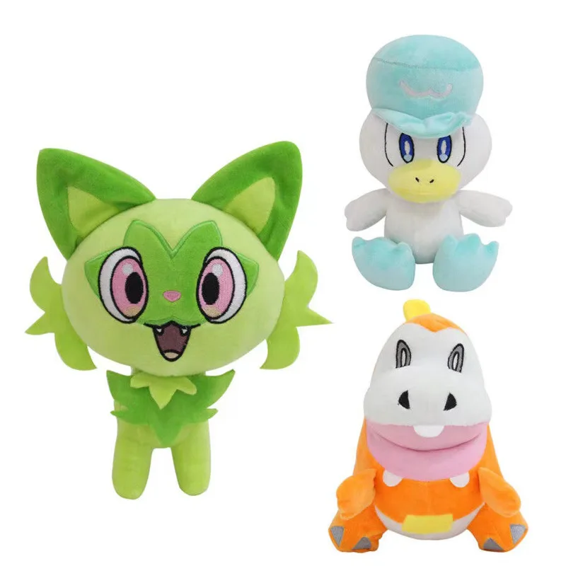 

New Pokémon Scarlet and Violet Game Character Image Pokemon Plush Toy Kawaii Sprigatito Fuecoco Quaxly Stuffed Doll Kids Gift