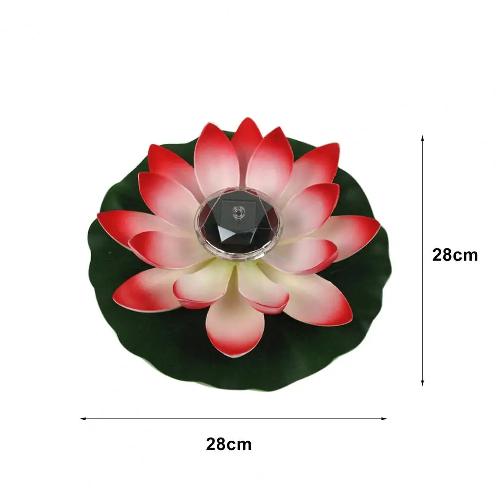 

Novel Yard Decor Lamp Attractive Solar Lotus Shape Yard Decor Light Portable Realistic Atmosphere Lamp Pool Beautification