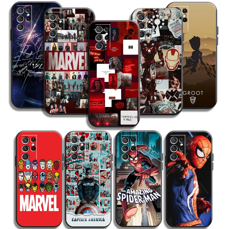 

Marvel Iron Man Spiderman Phone Cases For Samsung Galaxy A31 A32 A51 A71 A52 A72 4G 5G A11 A21S A20 A22 4G Soft TPU Carcasa