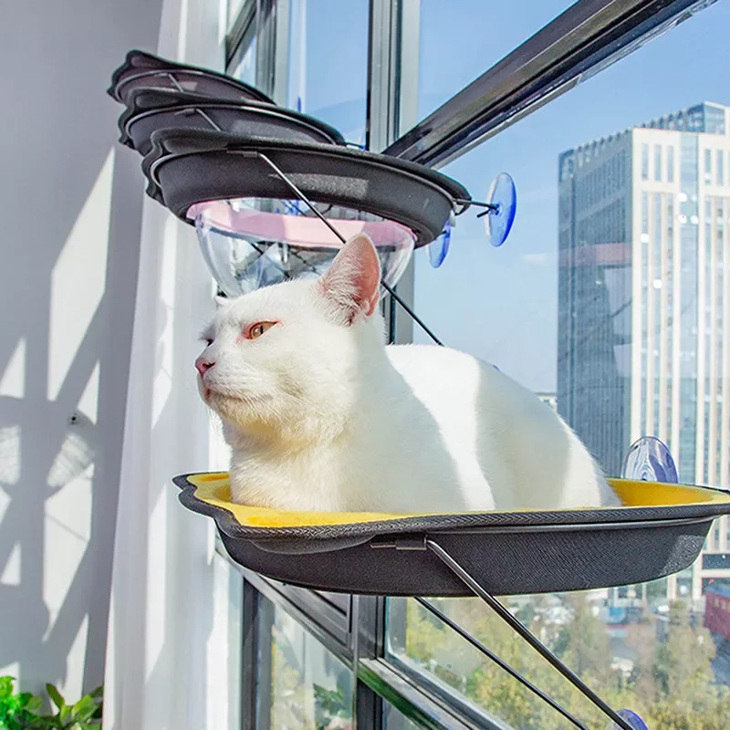 

2022New Cat Litter Suction Cup Hanging Litter For Cats Four Seasons Universal Hanging Window Space Capsule Cat Hammock Pet Suppl